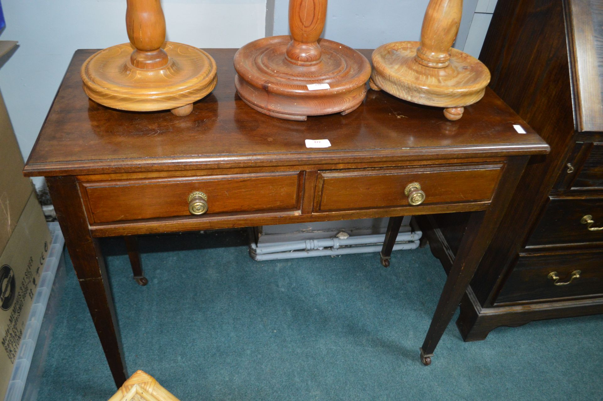 Two Drawer Mahogany Table