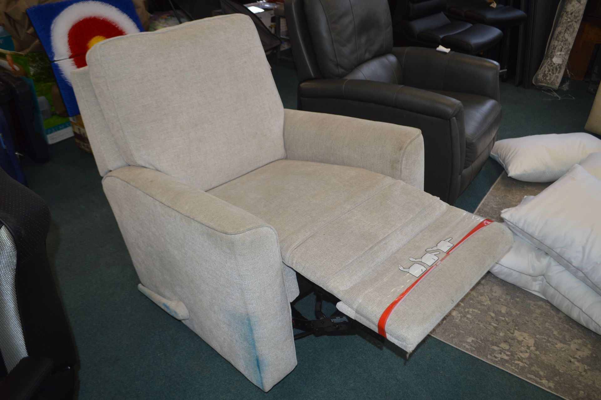 *True Innovations Fabric Swivel Glider Recliner - Image 2 of 2