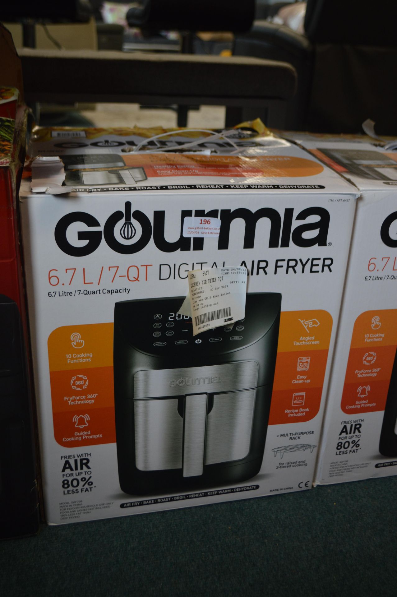 *Gourmia 6.7L Digital Air Fryer