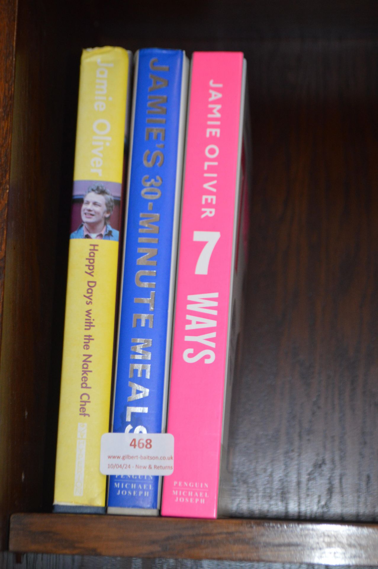 Three Jamie Oliver Cookery Books