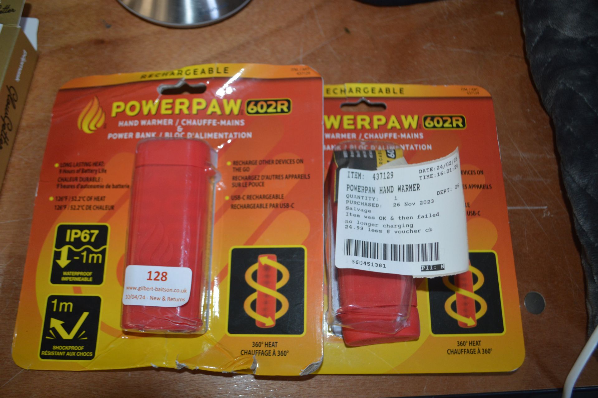 *Two Power Paw Rechargeable Hand Warmers