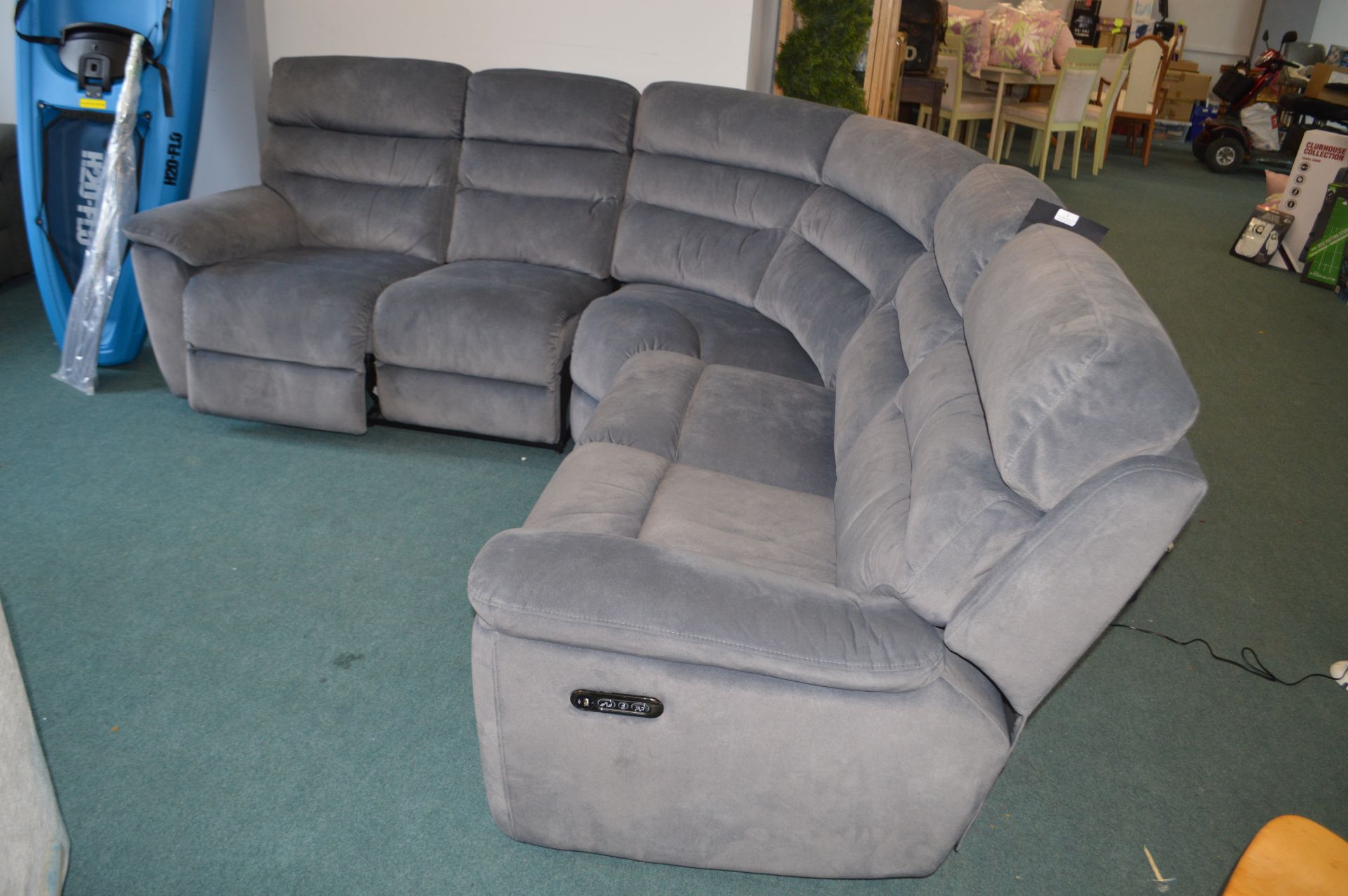 *Grey Electric Reclining Five Seat Corner Sofa - Image 2 of 4
