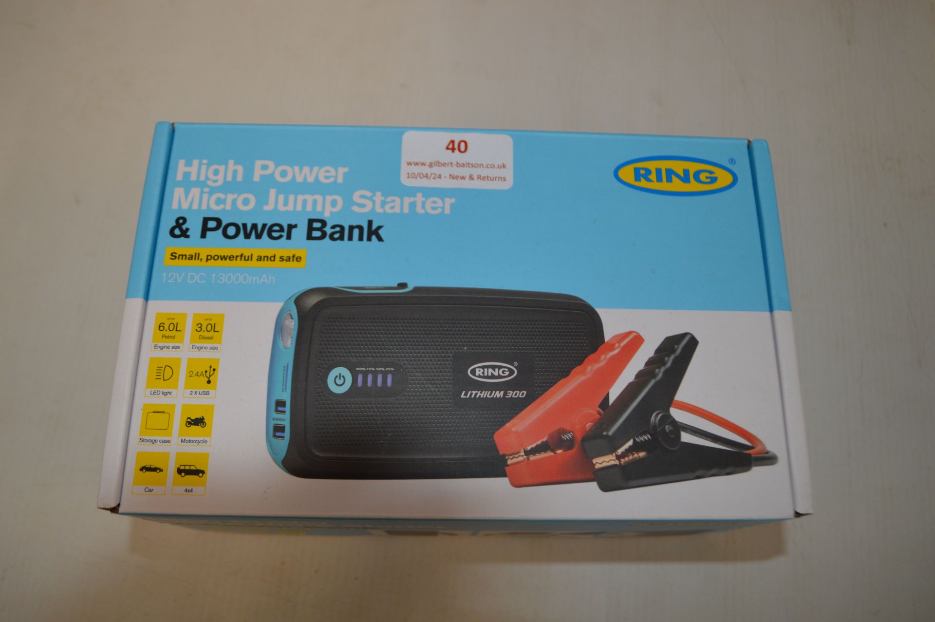 *Ring Micro Jump Starter and Power Bank
