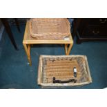 Three Mixed Baskets plus Bamboo Coffee Table