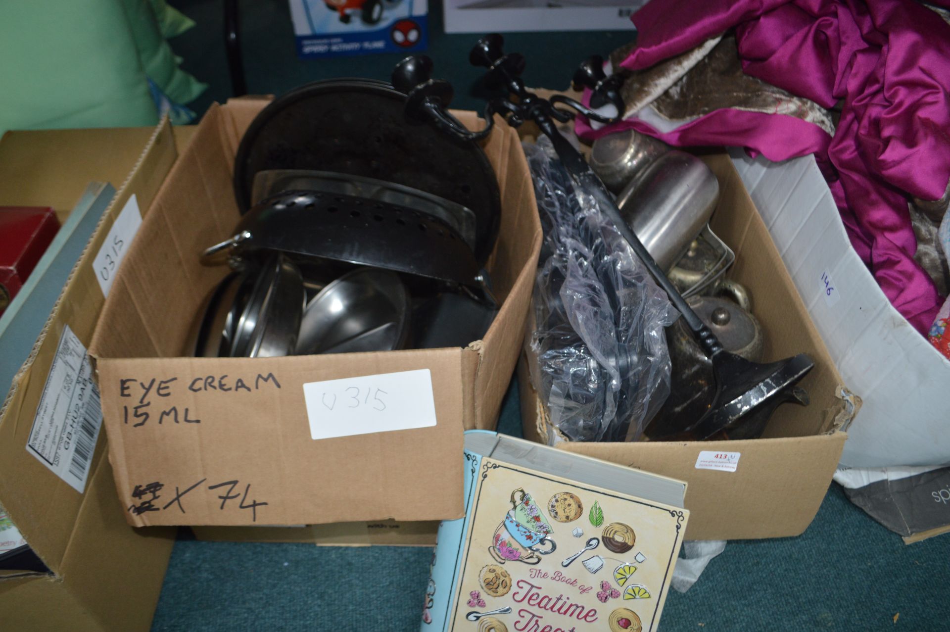 Assorted Metal Cookware, Teapots, Roasting Tins, e