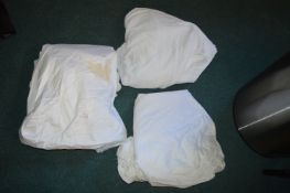 *Three White Super King Fitted Sheets