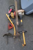 Petrol Hedge Trimmer and Assorted Garden Tools (salvage)