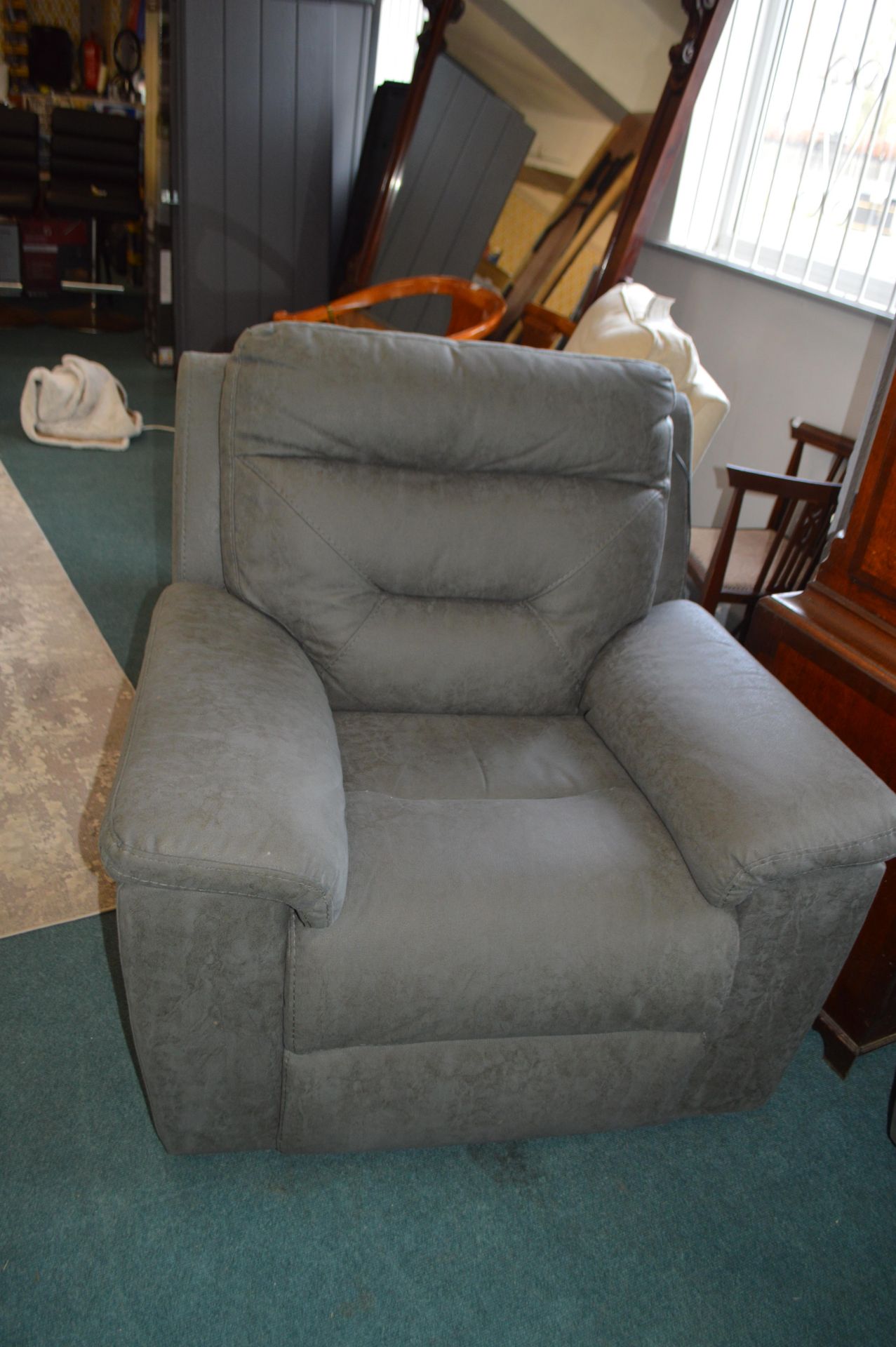 *Grey Electric Reclining Three Seat Sofa plus Single Armchair - Image 3 of 3