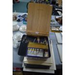 Chatsworth Portable Wooden Easel plus Paintbrushes