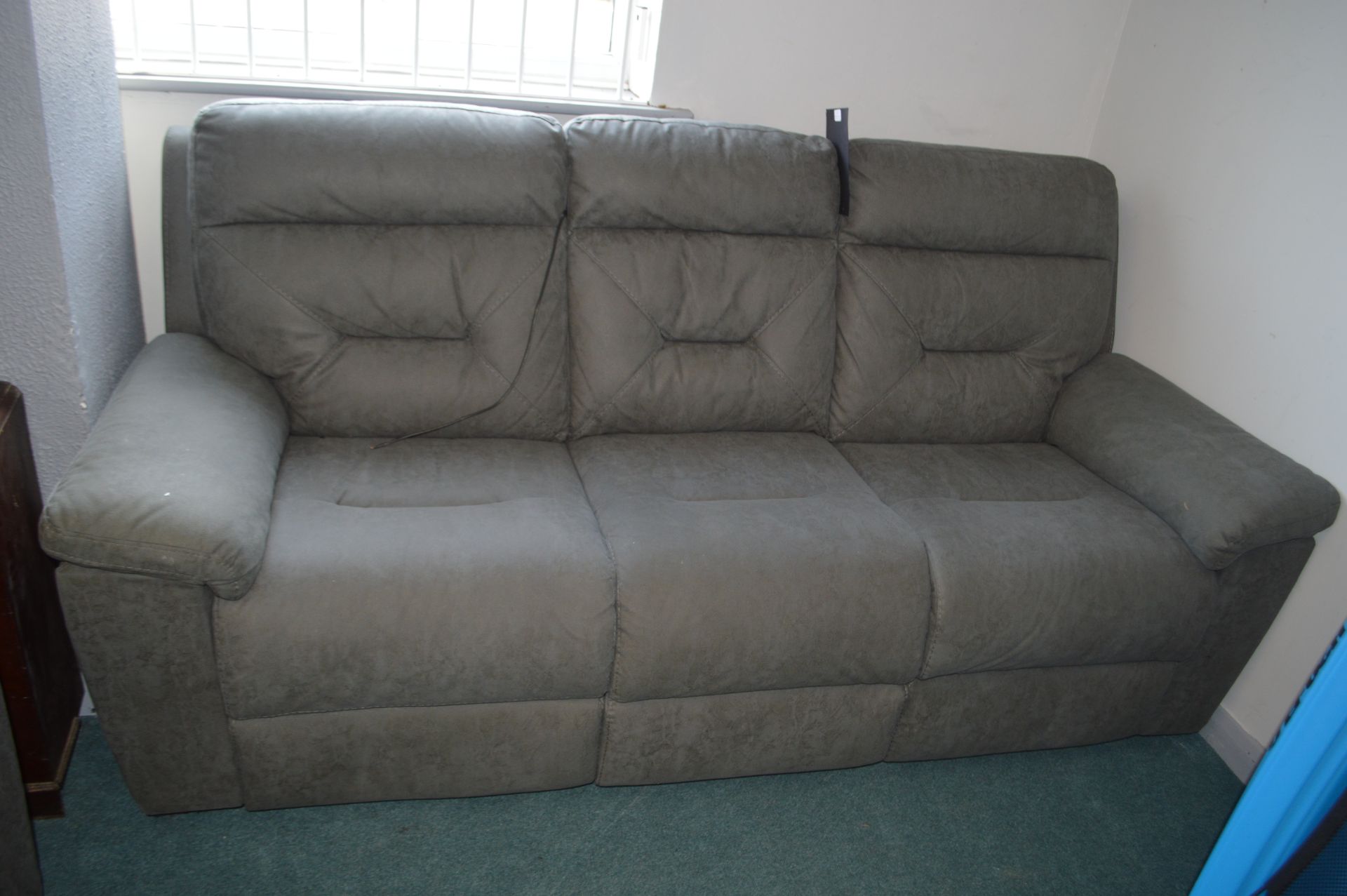 *Grey Electric Reclining Three Seat Sofa plus Single Armchair - Image 2 of 3