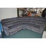 *Grey Electric Reclining Five Seat Corner Sofa