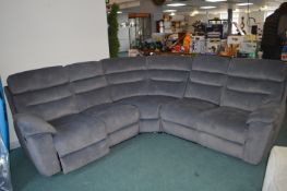 *Grey Electric Reclining Five Seat Corner Sofa