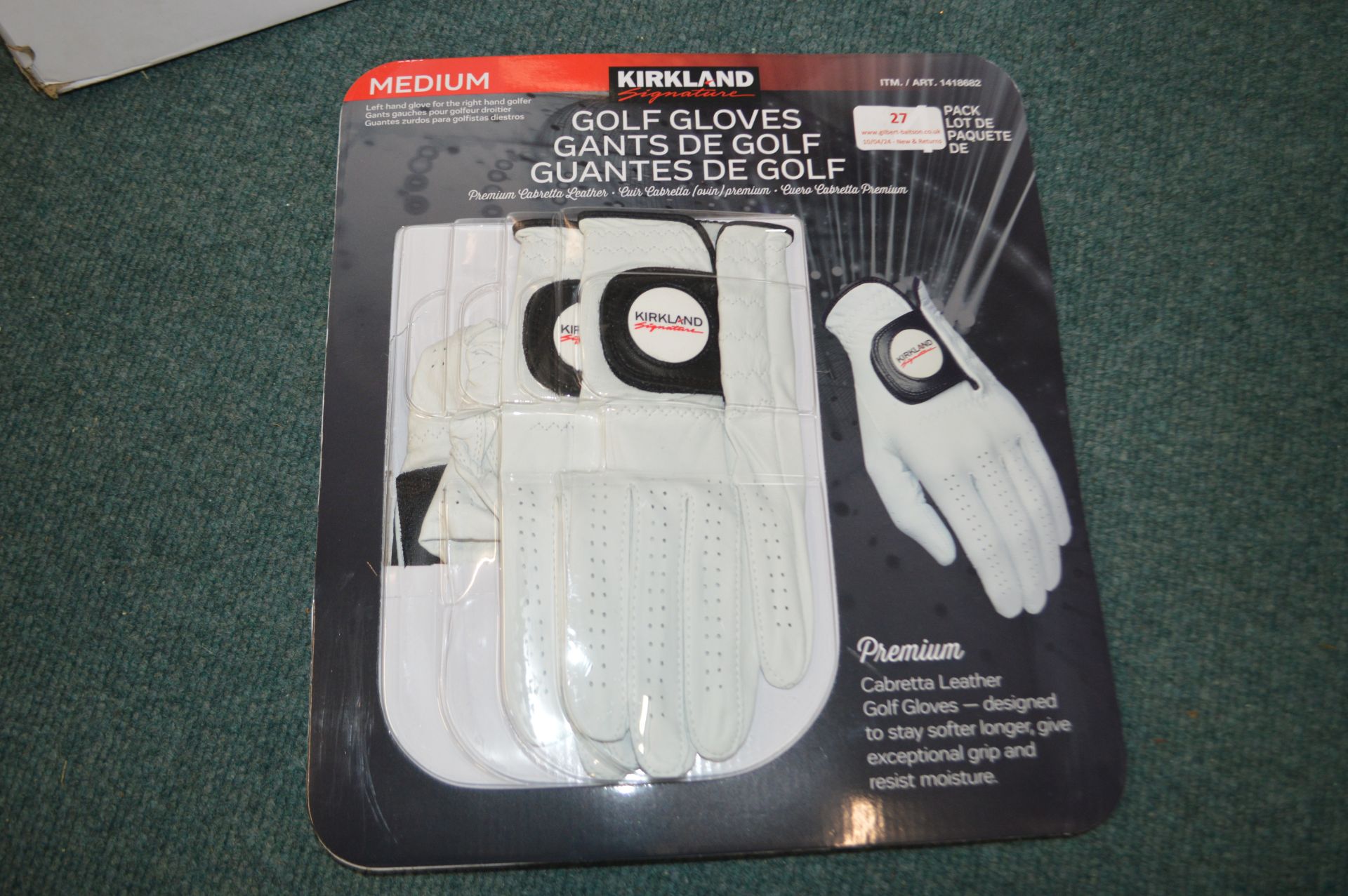 *Kirkland 3pc Golf Glove Set Size: M