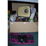 Assorted Electrical Items Including Radios, Binato