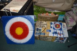 *Axe Throwing Target with Throwing Axes and Stars