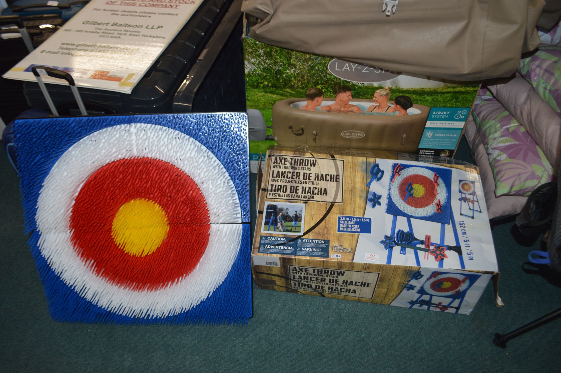 *Axe Throwing Target with Throwing Axes and Stars