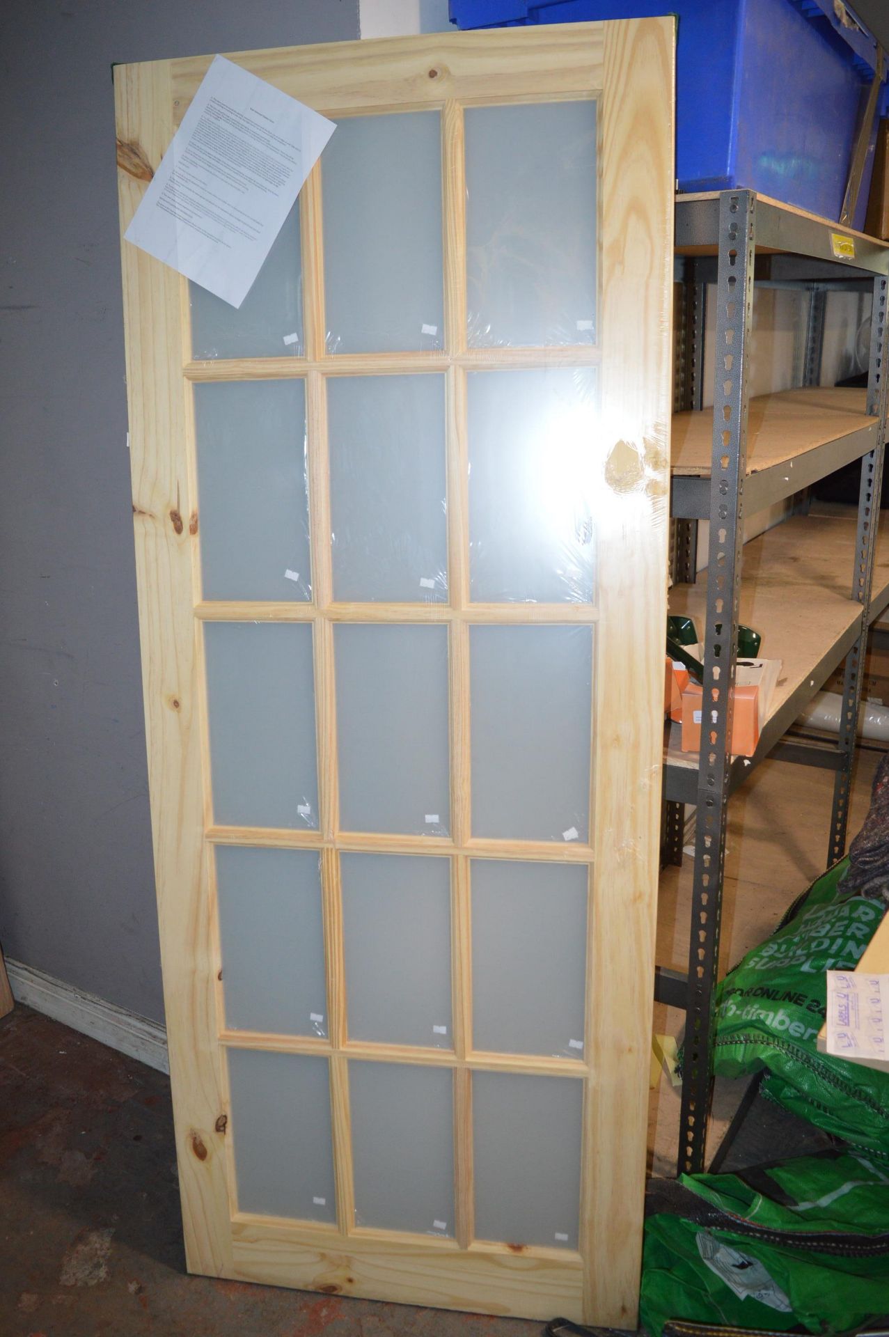 *15 Lite Knotty Pine Obscure Glazed Internal Door 80”x32”