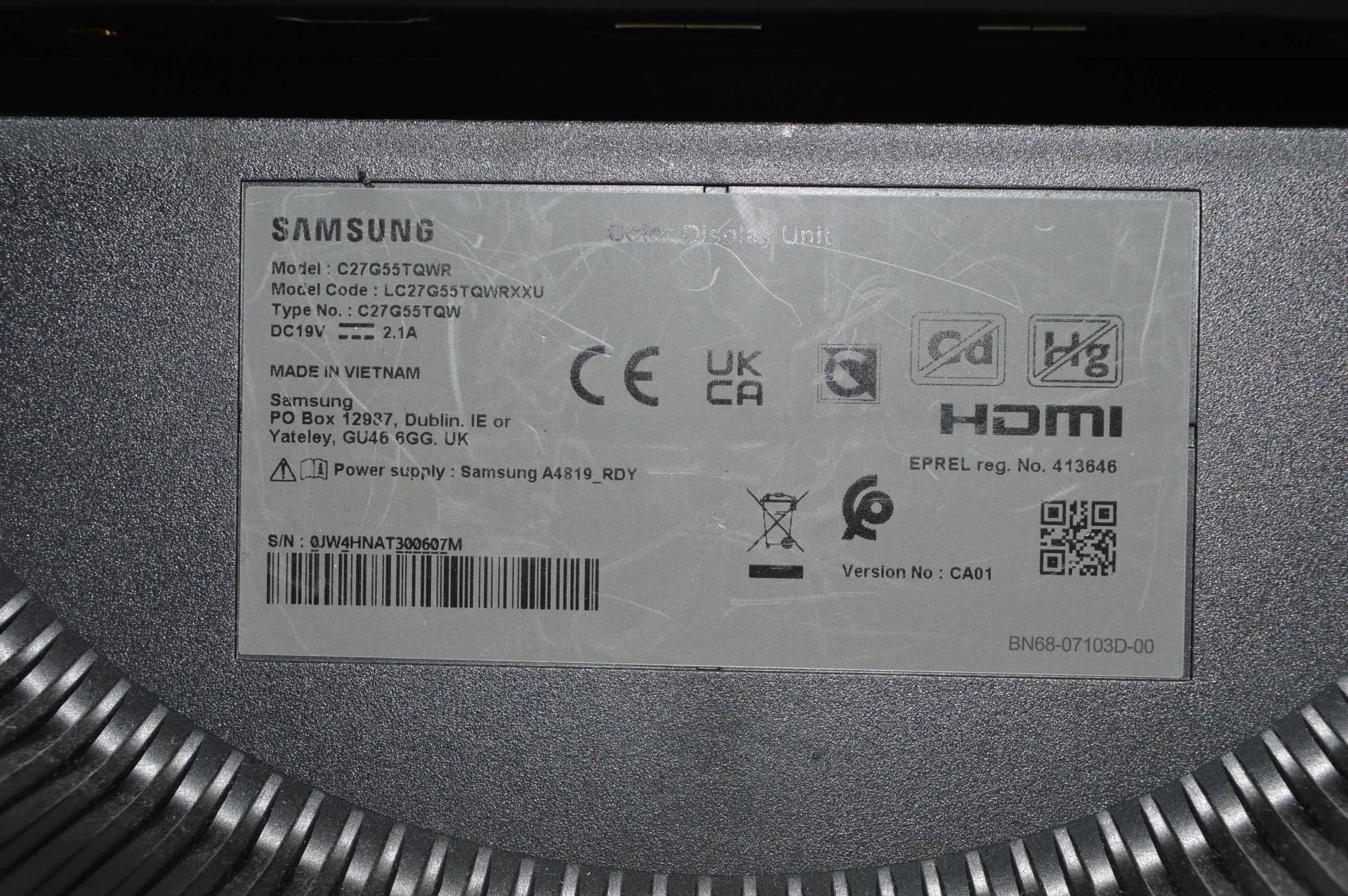 *Samsung Odyssey G5 27” Curved Monitor LC27G55TQWRXU (AF) - Bild 2 aus 2