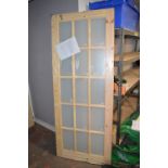 *15 Lite Knotty Pine Obscure Glazed Internal Door 80”x32”