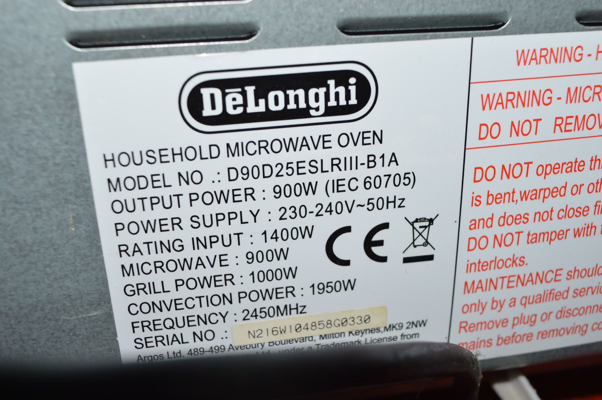 *Delonghi Microwave - Image 3 of 3