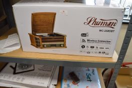 *Wooden Turntable with FN/DAB Radio, USB, CD and Cassette Player