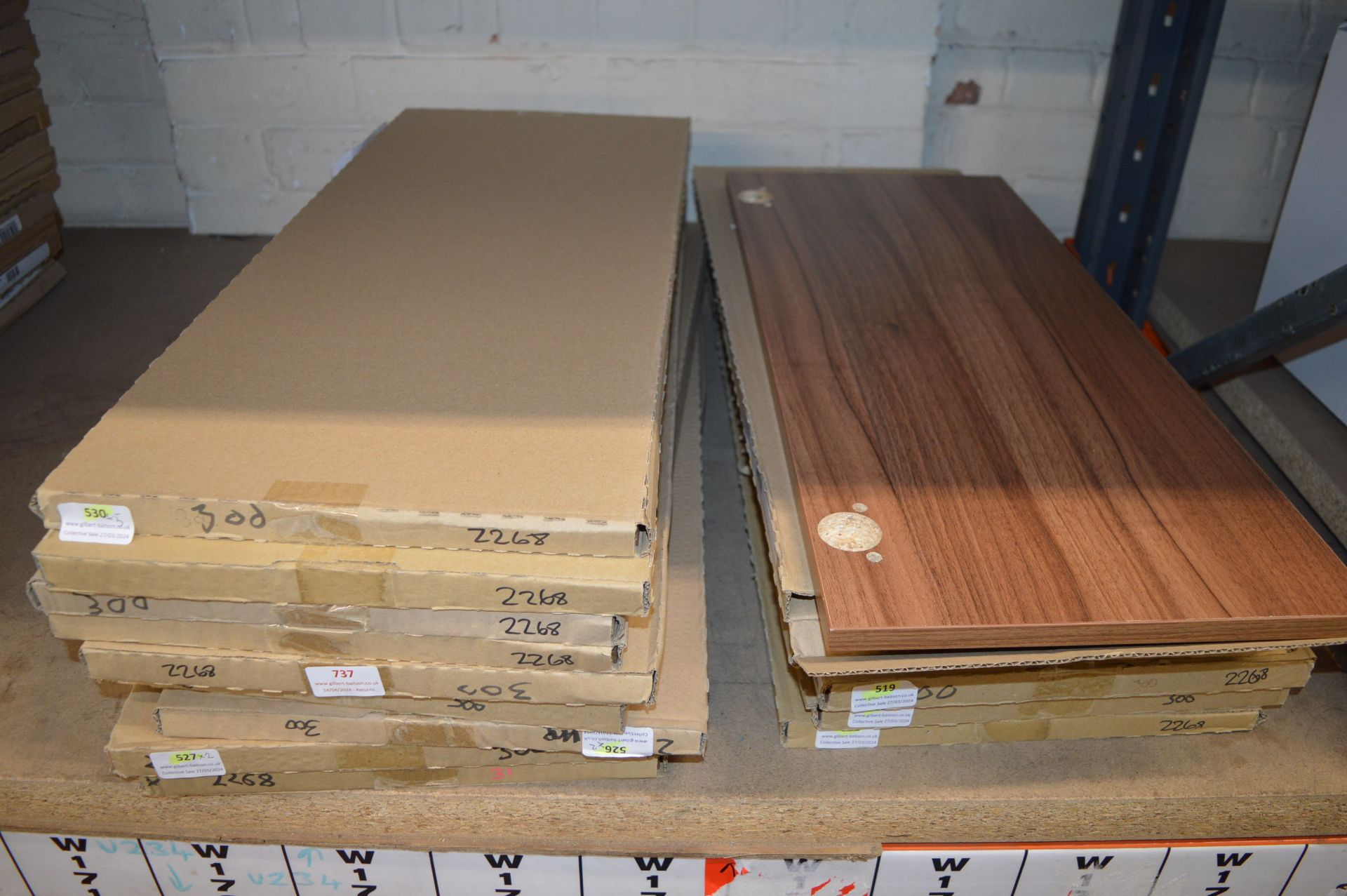 Fifteen Walnut Cabinet Door Panels 700x296mm