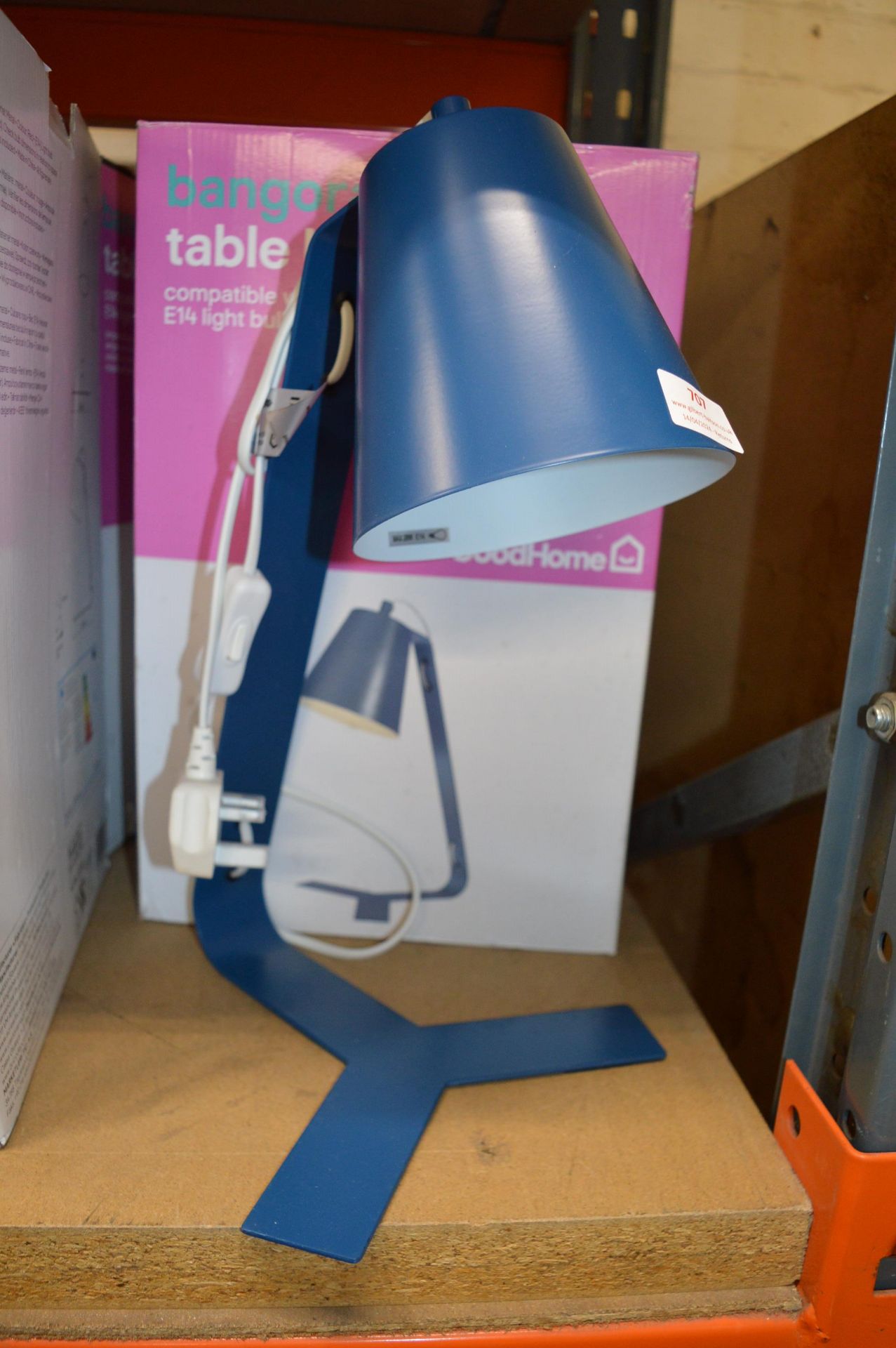 *Two Blue Table Lamps