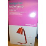 *Two Red Table Lamps
