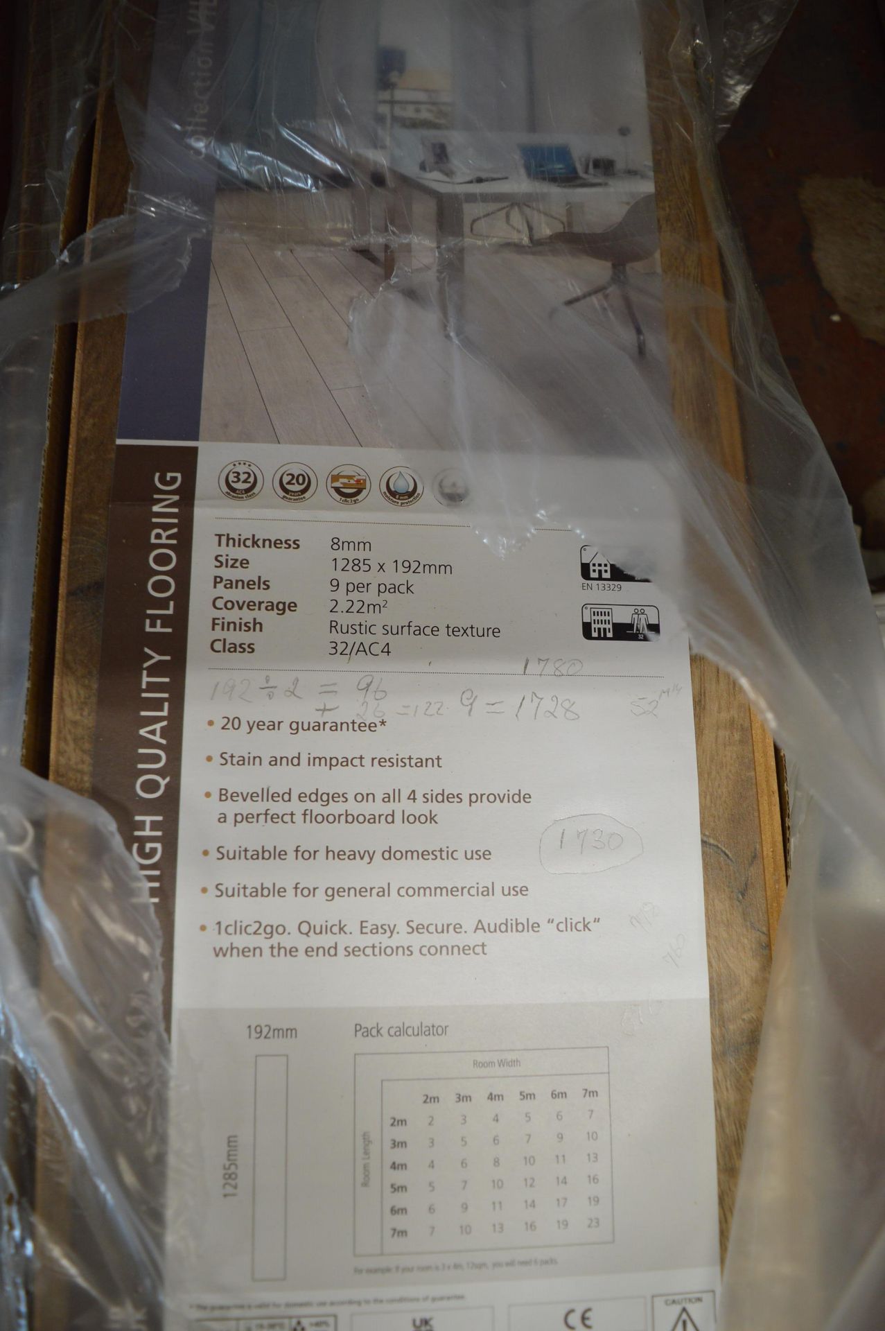 *Two Packs of Dark Wood Laminate Flooring ~2.2m² per pack - Image 3 of 3