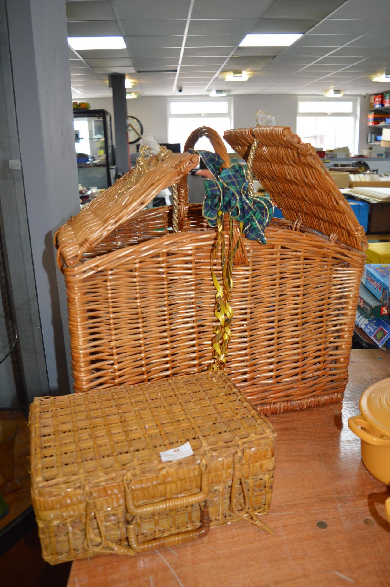 Two Wicker Hamper Baskets