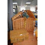 Two Wicker Hamper Baskets