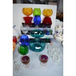 Vintage Coloured Glass Goblets