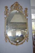Decorative Brass Oval Mirror