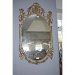 Decorative Brass Oval Mirror