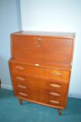 Retro Teak Four Drawer Bureau