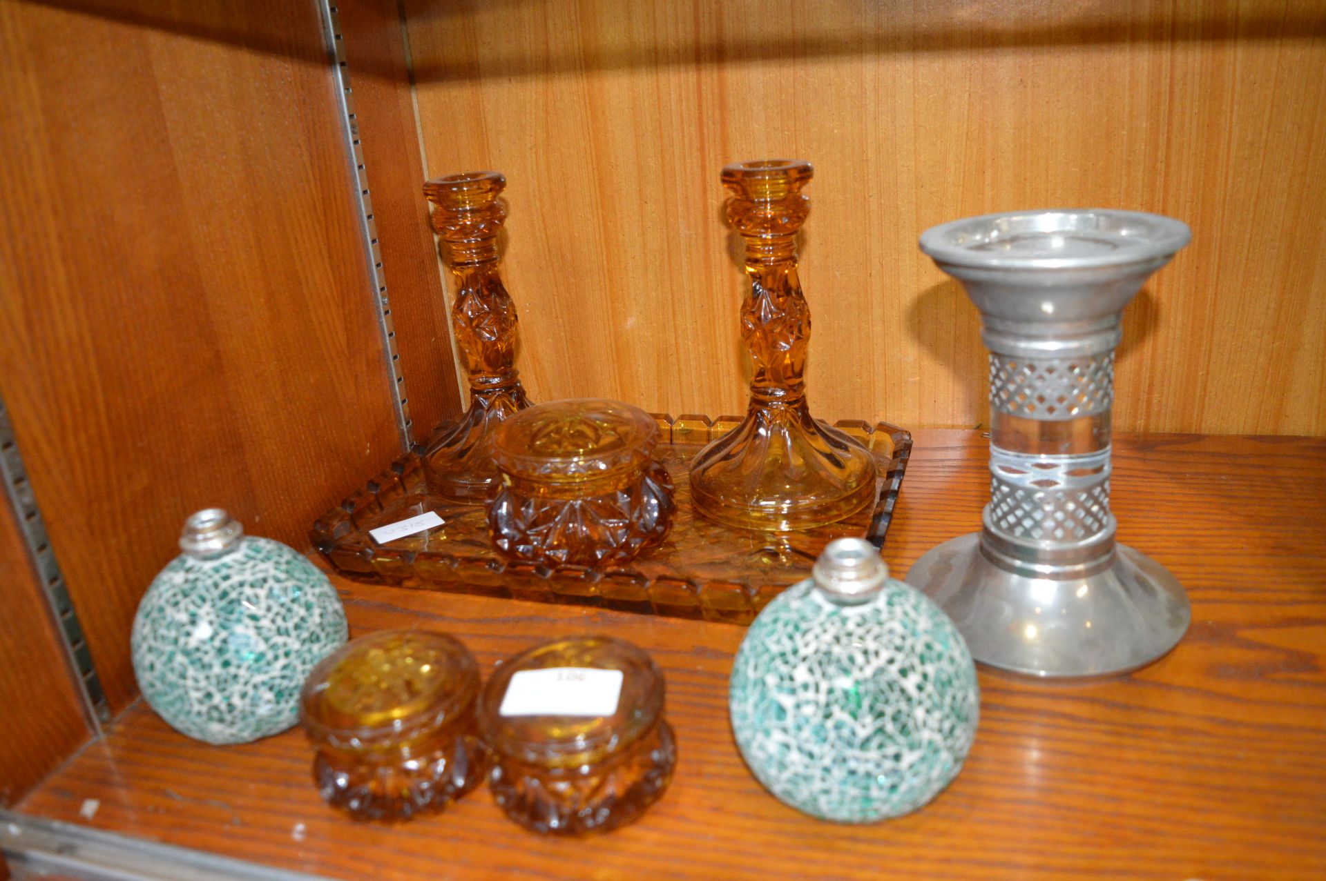Glassware Including Lamps and Candle Holders