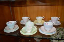 Six Vintage Dainty Trios by Taylor Limited