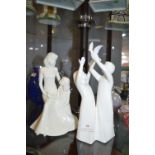 Two Royal Doulton White Figurines