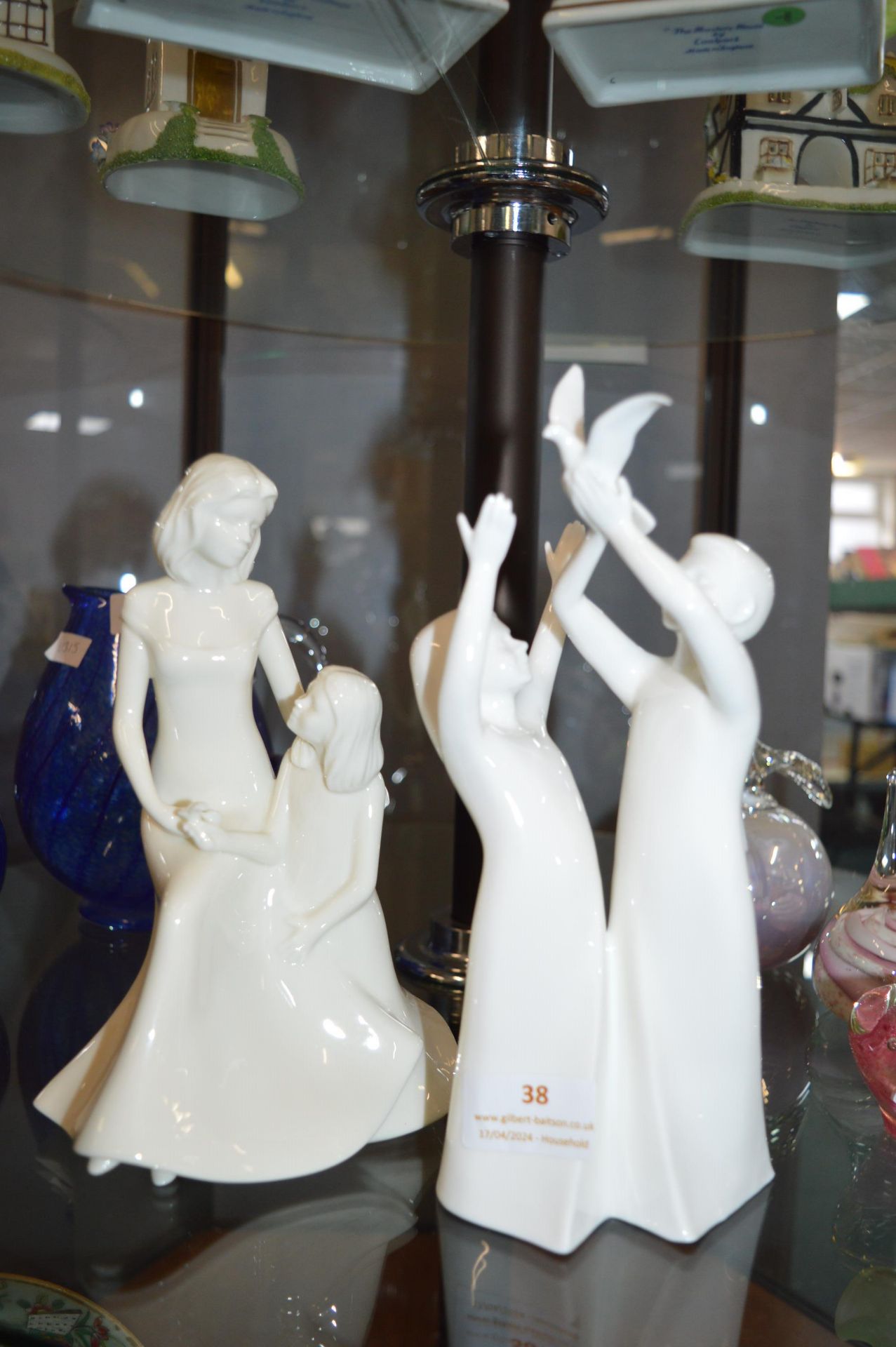 Two Royal Doulton White Figurines