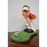 Humorous Golfing Figure