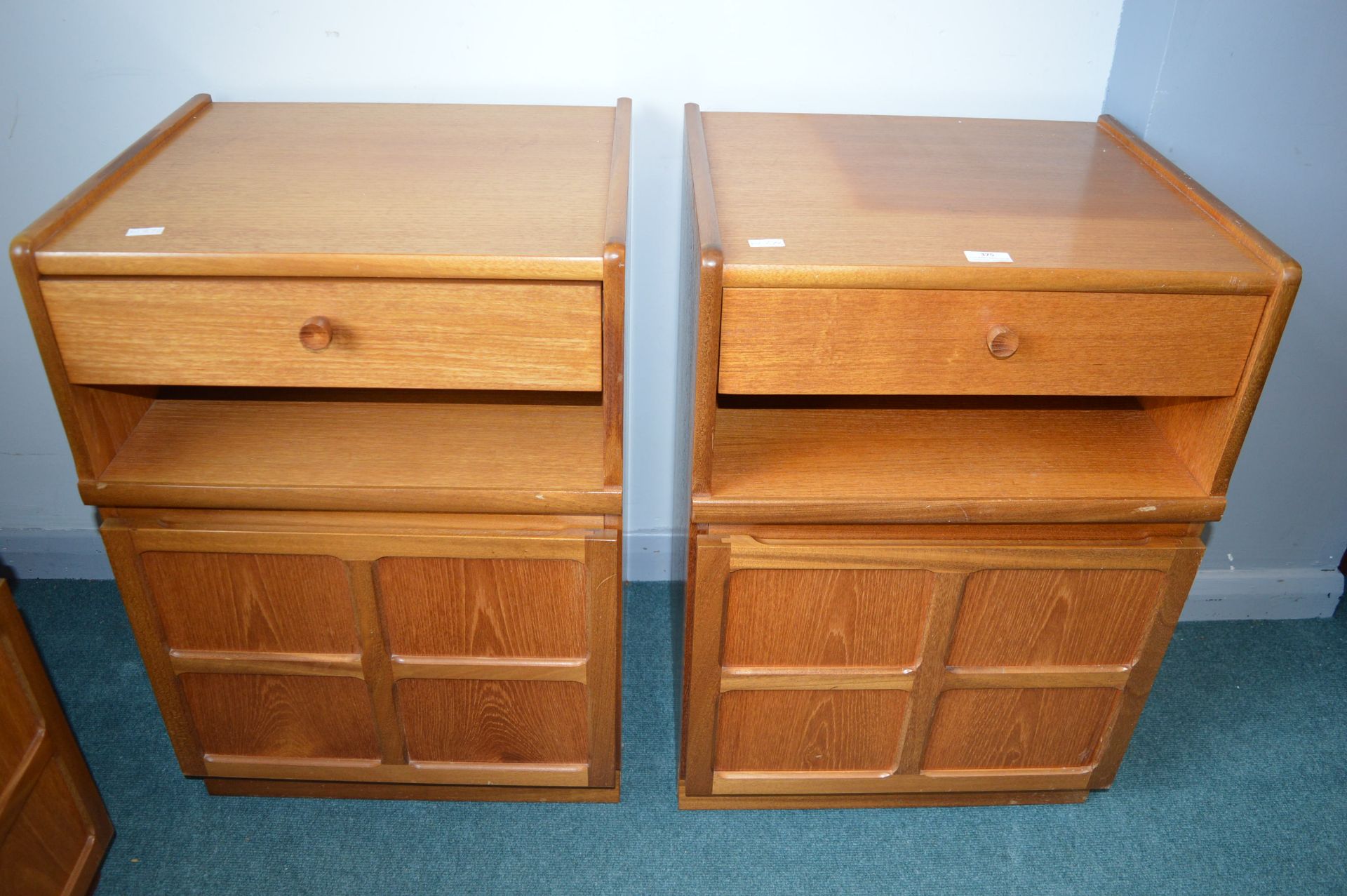 Pair of Nathan Teak Bedside Cabinets