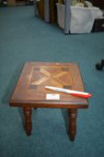 Vintage Stool with Marquetry Design