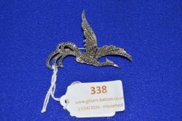 Continental 835 Silver and Marcasite Phoenix Brooc