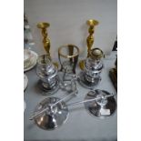 Gimble Mounted Oil Lamps, Candlesticks, etc.