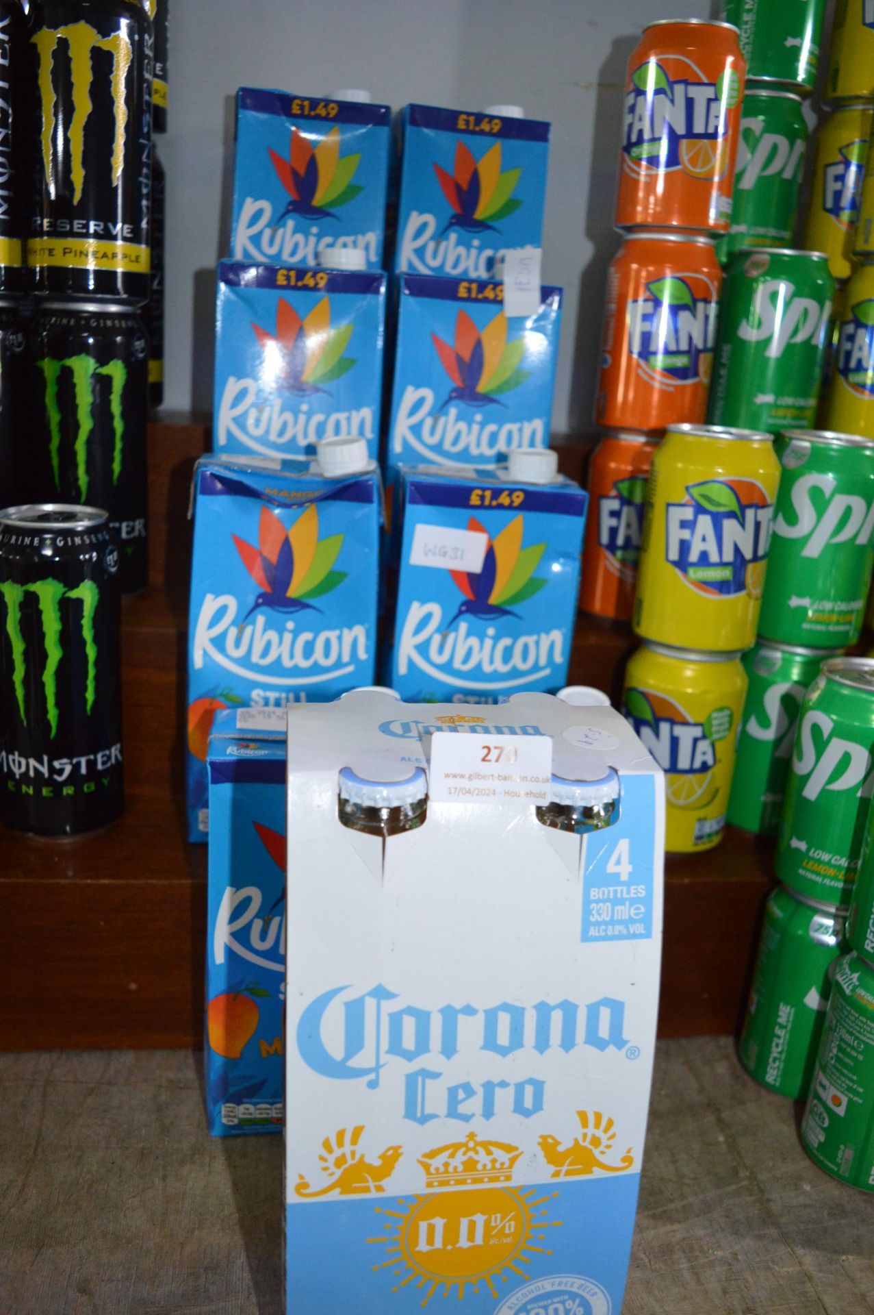 *Eight Cartons of Rubicon Mango Drink, and Four Bo