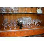 Cut Glass Lead Crystal Wine Glasses, etc.