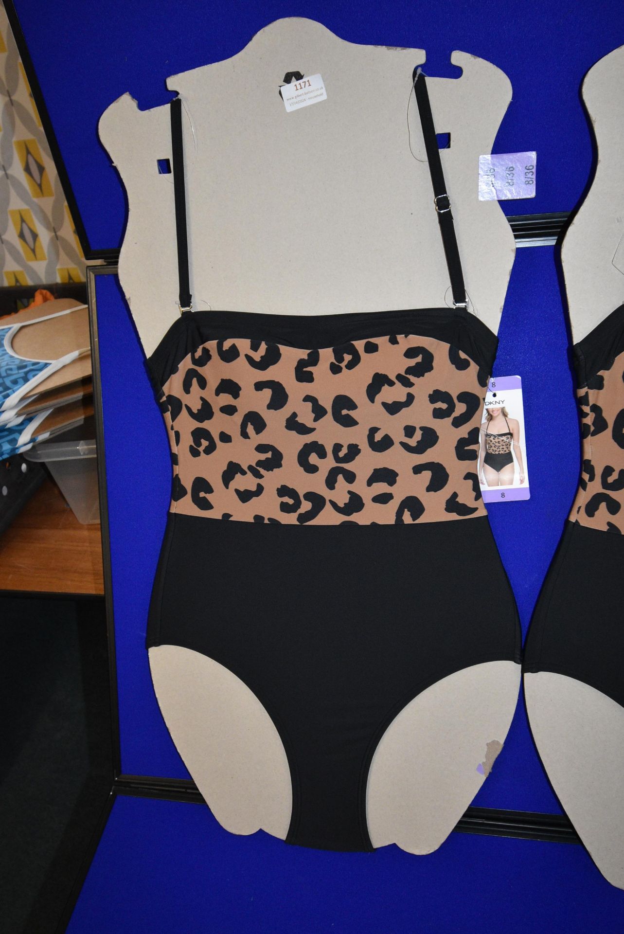 *DKNY Lady’s Leopard Skin Swimsuit Size: 8