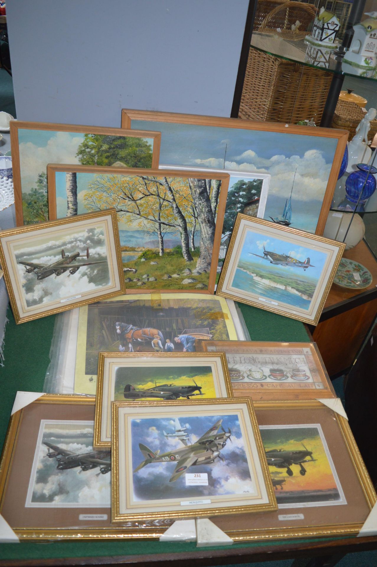 Framed Pictures and Print Including Watercolours a - Image 2 of 2
