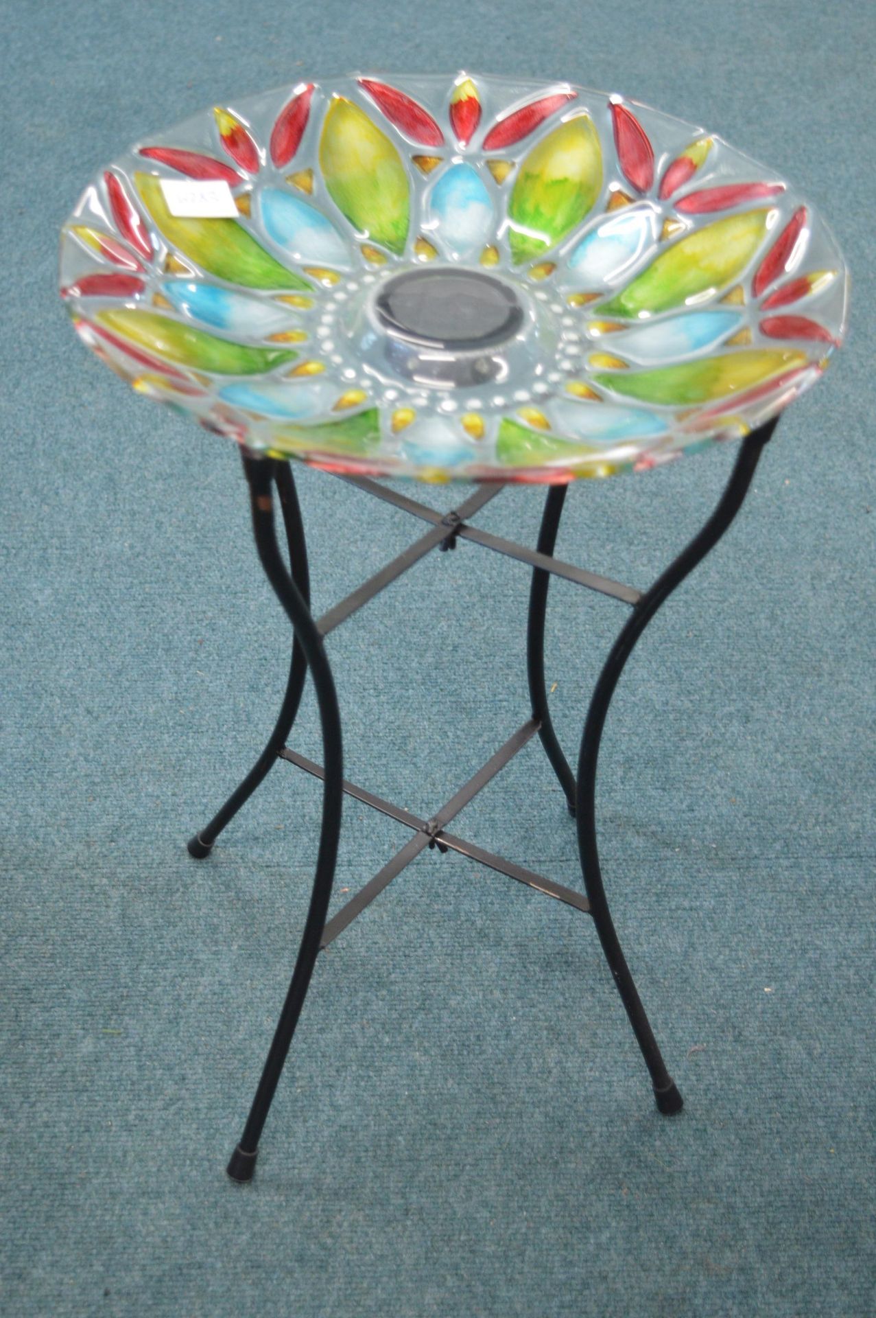 Small Glass Topped Folding Table