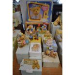 Eleven Boxed Cherished Teddies plus a Giftset